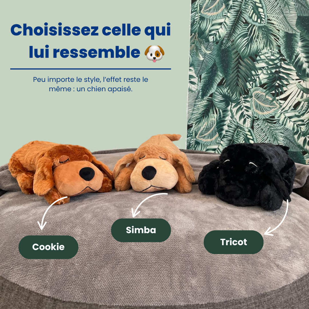 DoggyStress - Peluche apaisante avec battement de cœur