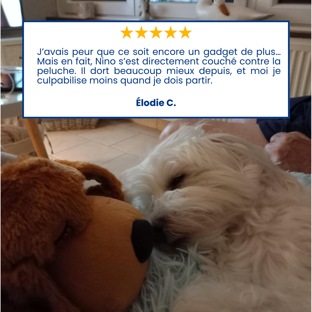 DoggyStress - Peluche apaisante avec battement de cœur