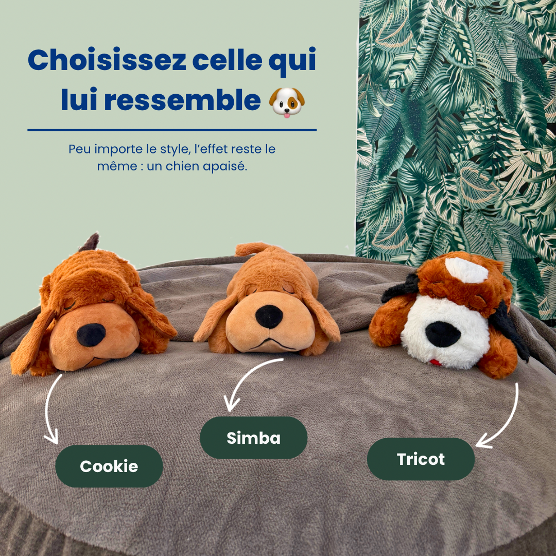 DoggyStress - Peluche apaisante avec battement de cœur